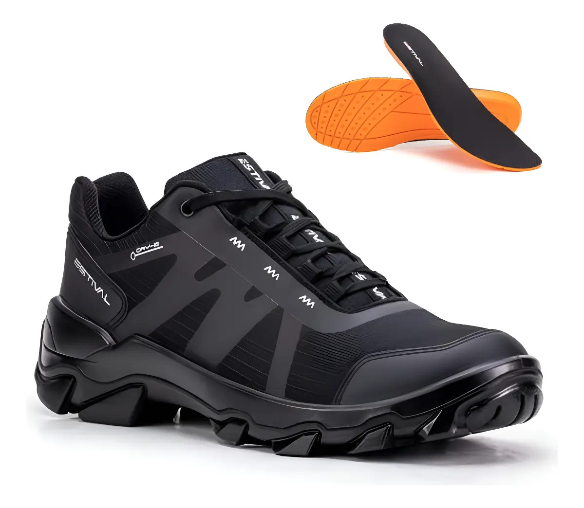 Sapato De Segurança All Black Hybrid Estival Palmilha Pu
