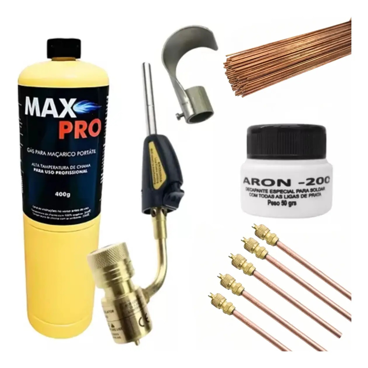 Kit P/ Solda Refrigeração Maçarico Portátil Profissional
